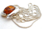 Baltic Amber Pendant Necklace Sterling Silver - The Jewelry Lady's Store