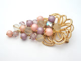 Vintage Brooch Pin With Cascading Beads - The Jewelry Lady's Store
