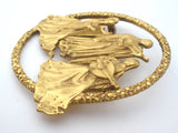 Vintage Brooch of Medieval Maidens Playing Instruments MFA - The Jewelry Lady's Store