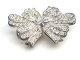 Vintage Clear Rhinestone Cloak Clasp Buckle - The Jewelry Lady's Store