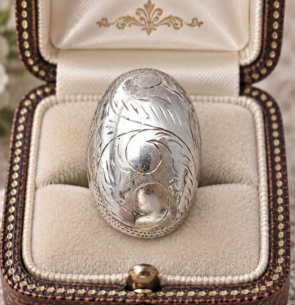 Vintage Dome Ring Sterling Silver Size 8