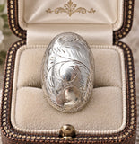Vintage Dome Ring Sterling Silver Size 8