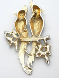 Vintage Enamel & Rhinestone Blue Bird Pin Brooch
