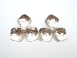 Vintage Flower Earrings Sterling Silver