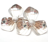 Vintage Flower Earrings Sterling Silver