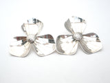 Vintage Flower Earrings Sterling Silver
