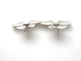 Vintage Flower Earrings Sterling Silver