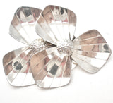 Vintage Flower Earrings Sterling Silver