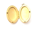 Vintage Gold Plated Oval Locket Pendant - The Jewelry Lady's Store