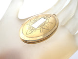Vintage Gold Plated Oval Locket Pendant - The Jewelry Lady's Store