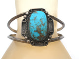 Vintage Turquoise Cuff Sterling Silver