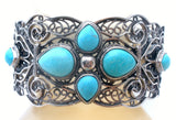 Vintage Turquoise Sterling Silver Bangle Bracelet