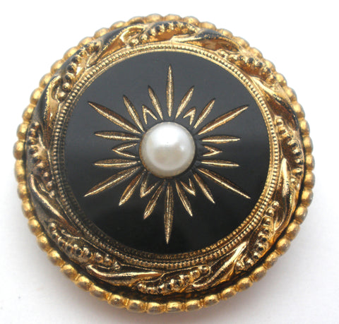 Vintage Victorian Revival Mourning Brooch Style Pin