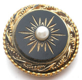 Vintage Victorian Revival Mourning Brooch Style Pin