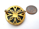 Vintage Victorian Revival Mourning Brooch Style Pin