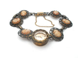 Vintage Wells Sterling Silver 10K G.F. Bracelet Watch - The Jewelry Lady's Store