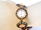 Vintage Wells Sterling Silver 10K G.F. Bracelet Watch - The Jewelry Lady's Store