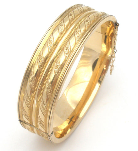 Vintage 10K Gold Filled Bangle Bracelet