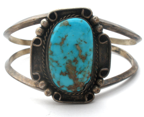 Vintage Turquoise Cuff Sterling Silver