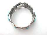 Vintage Turquoise Sterling Silver Bangle Bracelet