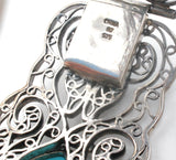 Vintage Turquoise Sterling Silver Bangle Bracelet
