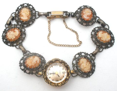 Vintage Wells Sterling Silver 10K G.F. Bracelet Watch
