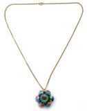 Watermelon Crystal Pendant Necklace Vintage - The Jewelry Lady's Store