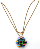 Watermelon Crystal Pendant Necklace Vintage - The Jewelry Lady's Store