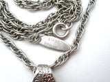 Whiting & Davis Cameo Pendant Necklace with Black Rose Relief - The Jewelry Lady's Store