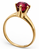 Artcarved 10K Gold Simulated Ruby Ring Size 7.5