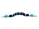 Taxco Bracelet Black Onyx Lapis Malachite Vintage - The Jewelry Lady's Store