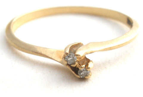 10K Gold Diamond Ring Size 6 Vintage