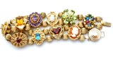10K 14K Gold Gemstone Slide Bracelet Vintage - The Jewelry Lady's Store