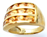 10K Yellow Gold Ring with Citrine Gems - The Jewelry Lady's Store