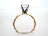14K Gold Ring With 2.5 Ct Cubic Zirconia Size 9 - The Jewelry Lady's Store