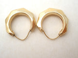 14K Yellow Gold Hoop Earrings Vintage - The Jewelry Lady's Store