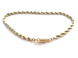 14K Yellow Gold Rope Bracelet 7.5" - The Jewelry Lady's Store