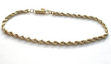 14K Yellow Gold Rope Bracelet 7.5" - The Jewelry Lady's Store