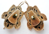 14K Gold Victorian Pierced Dangle Earrings - The Jewelry Lady's Store