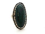 Sterling Silver Green Malachite Gemstone Ring Size 5 - The Jewelry Lady's Store