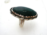 Sterling Silver Green Malachite Gemstone Ring Size 5 - The Jewelry Lady's Store