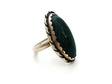 Sterling Silver Green Malachite Gemstone Ring Size 5 - The Jewelry Lady's Store