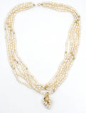 Freshwater Pearl Necklace with Sapphire Enhancer - The Jewelry Lady's Store