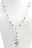 AB Crystal Bead Tassel Necklace Vintage - The Jewelry Lady's Store