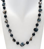 Abalone Shell & Black Onyx Bead Necklace - The Jewelry Lady's Store