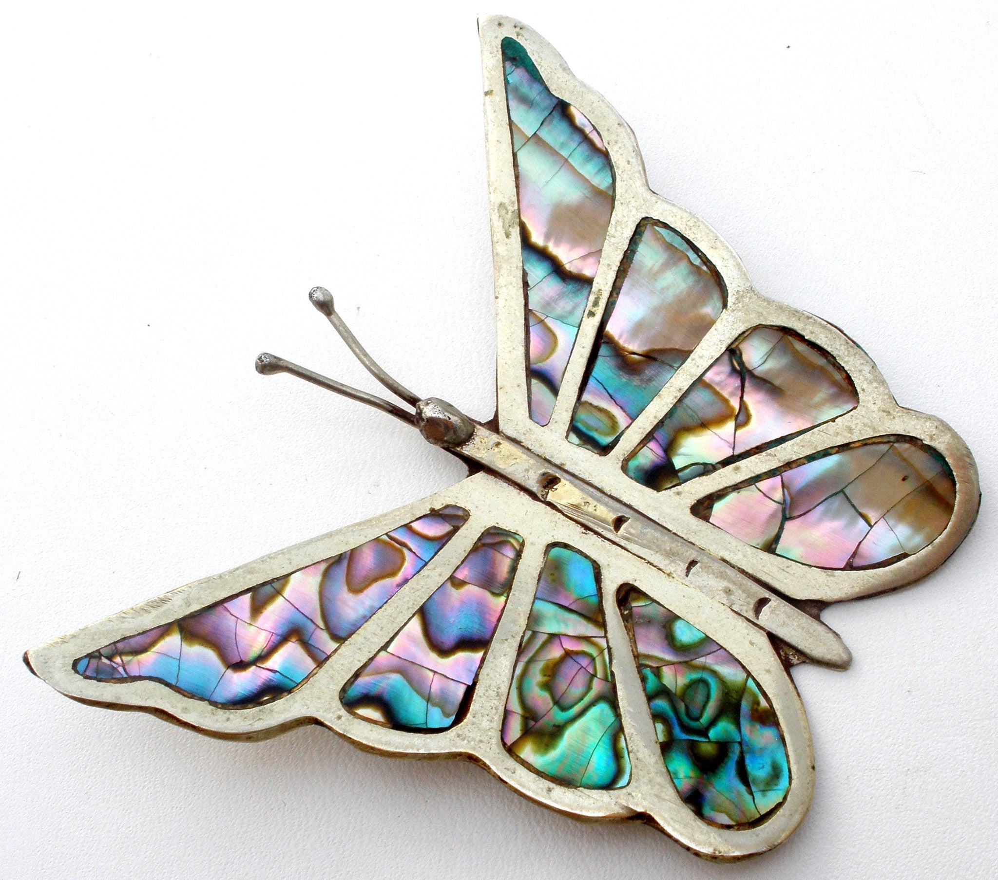 Huge Tomato Butterfly Mother of Pearl Brooch Abalone Shell Freshwater Pearl Brooch Pin Vintage Jewelry