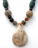 Agate & Jasper Bead Necklace by Jay King - The Jewelry Lady's Store
