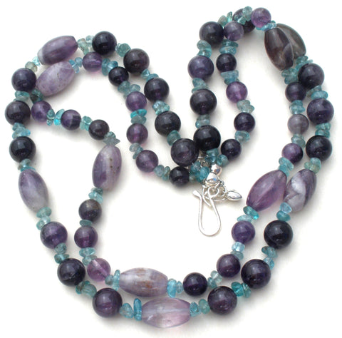 Amethyst & Apatite Bead Necklace Jay King