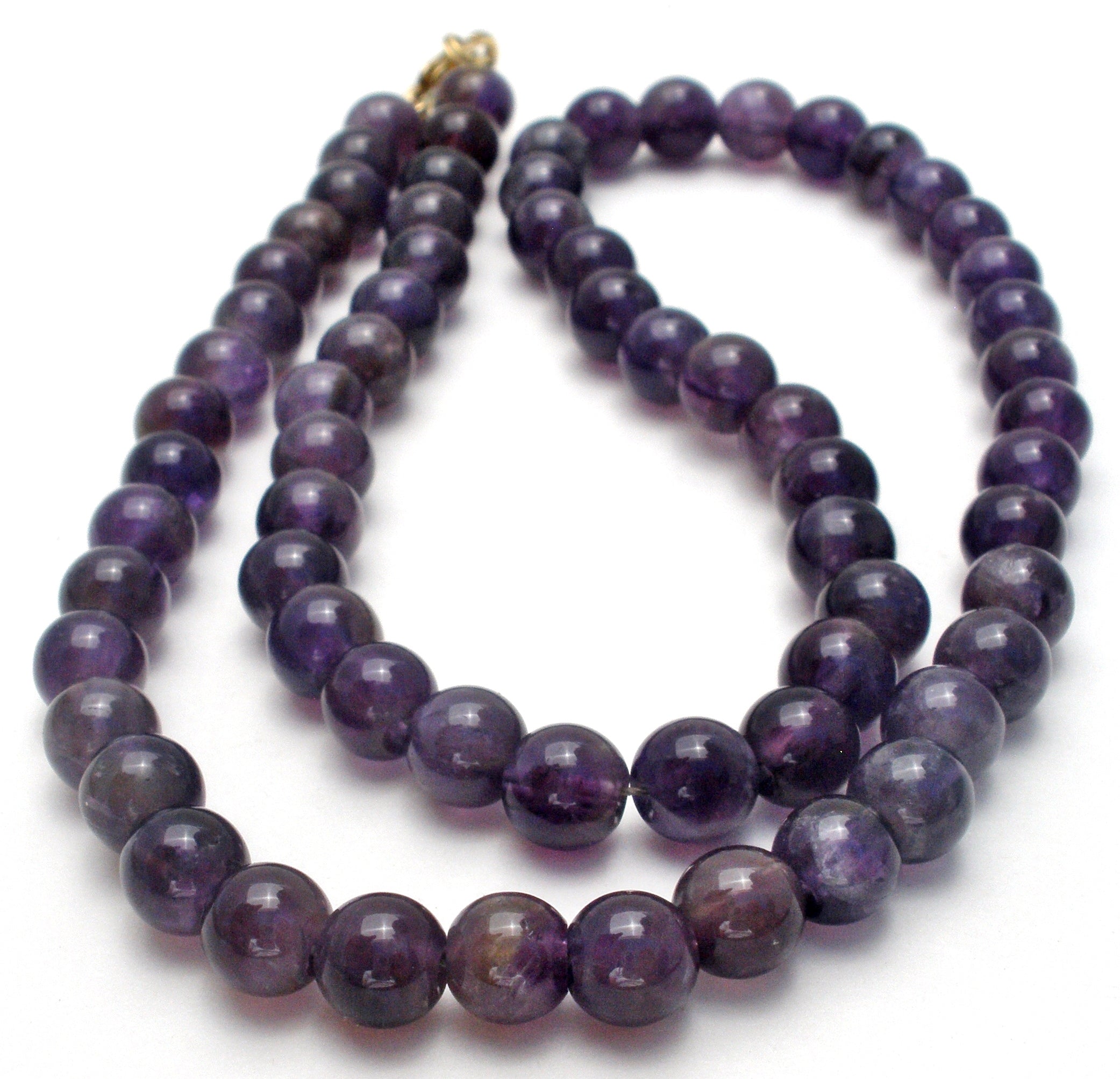 Amethyst Bead Necklace 15.5 Vintage 14K G.F. – The Jewelry Lady's