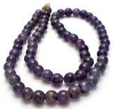 Amethyst Bead Necklace 15.5" Vintage 14K G.F. - The Jewelry Lady's Store
